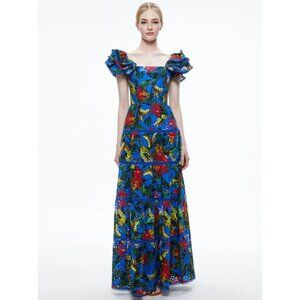 gloria chain strap pleated maxi dress Alice + Olivia Gloria chain strap pleated maxi dress 6 NWT